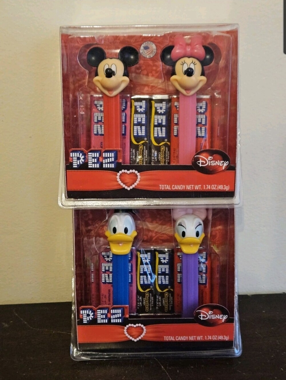 Disney Pez Valentine's Gift Set Lot. Mickey & Minnie, Donald & Daisy. 2009. New!